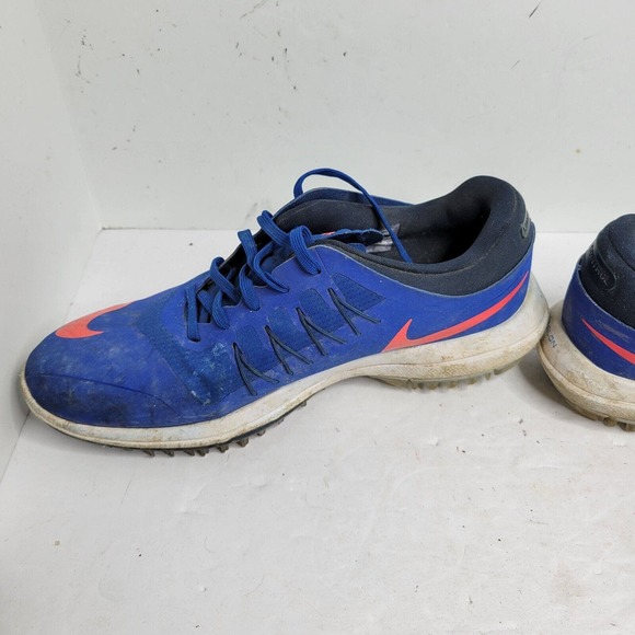 Nike Golf Lunar Control Vapor Blue Solar Red Shoes 849971-401 Sz 10 US Men's - Picture 13 of 16